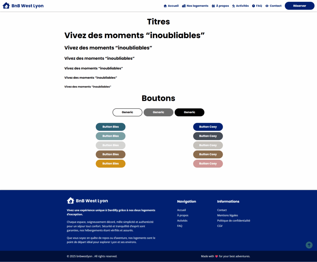 UI kit BnB West Lyon