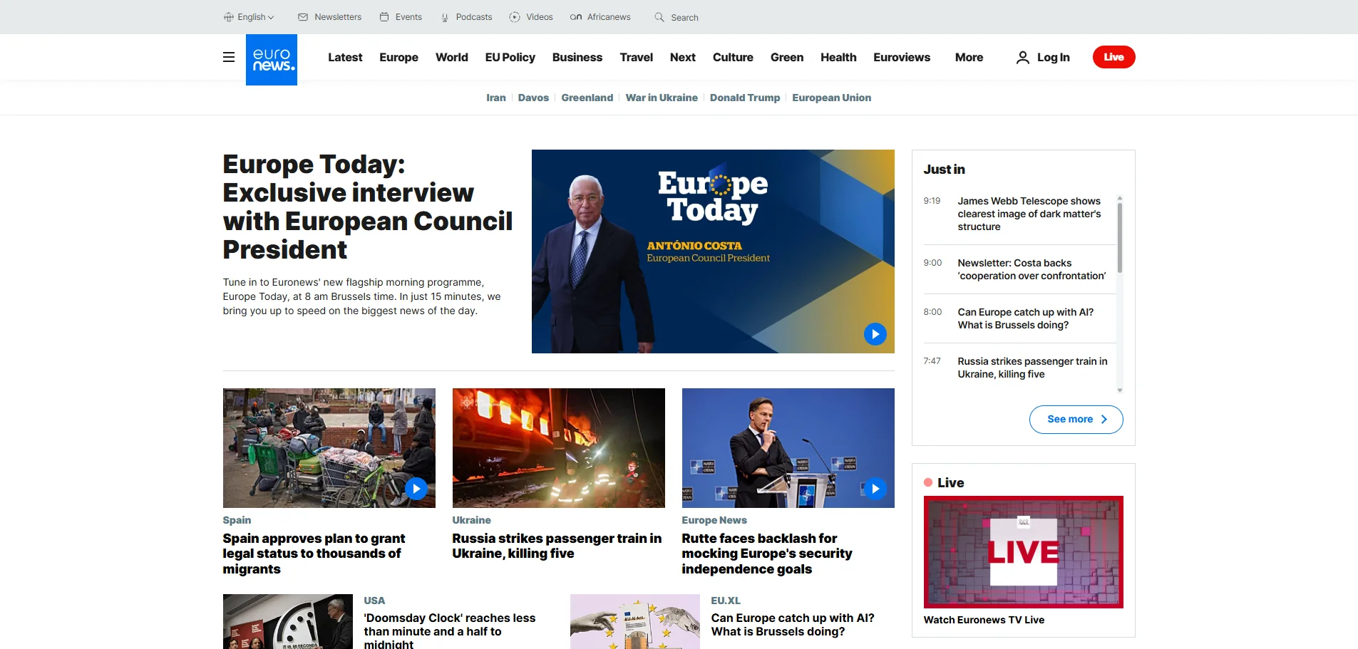Euronews : expertise en intégration web et optimisation de performances pour un média digital international